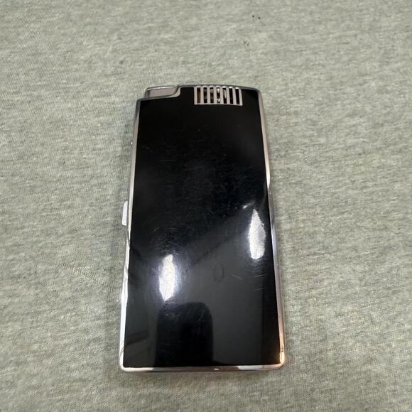 Vintage Ronson Pal Cigarette Case & Lighter Combo Black Purple Flowers Design - Picture 9 of 13